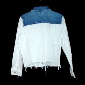 Blank NYC Jackets & Coats - BlankNYC Denim Jacket White Blue Cut Off Style Blank NYC Jackets & Coats - BlankNYC Denim Jacket White Blue Cut Off Style